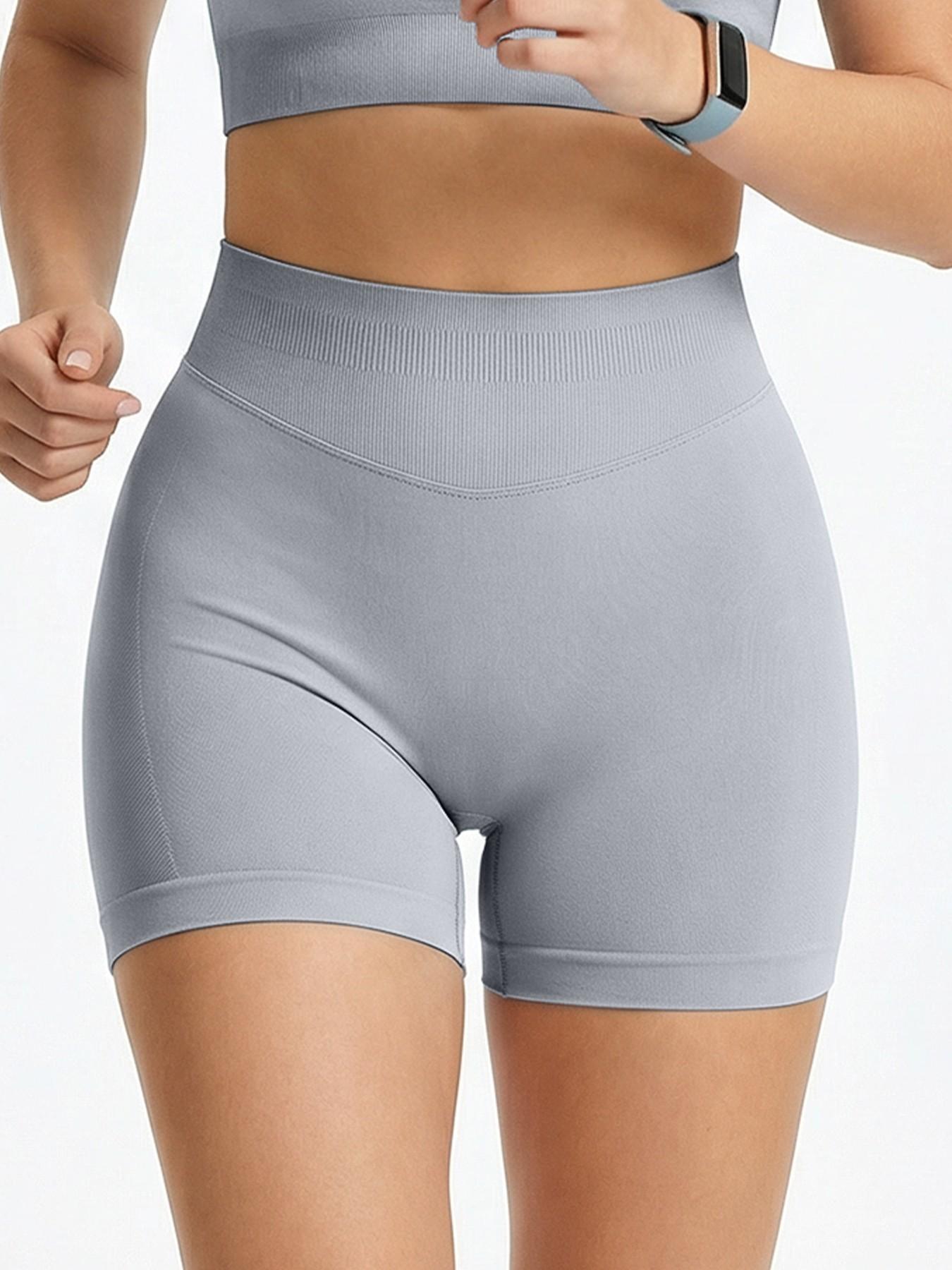 Women's Comfortable Seamless Shorts, Tummy Control Anti-Irritation Design, Casual Daily Sports Fitness Wear, All Seasons