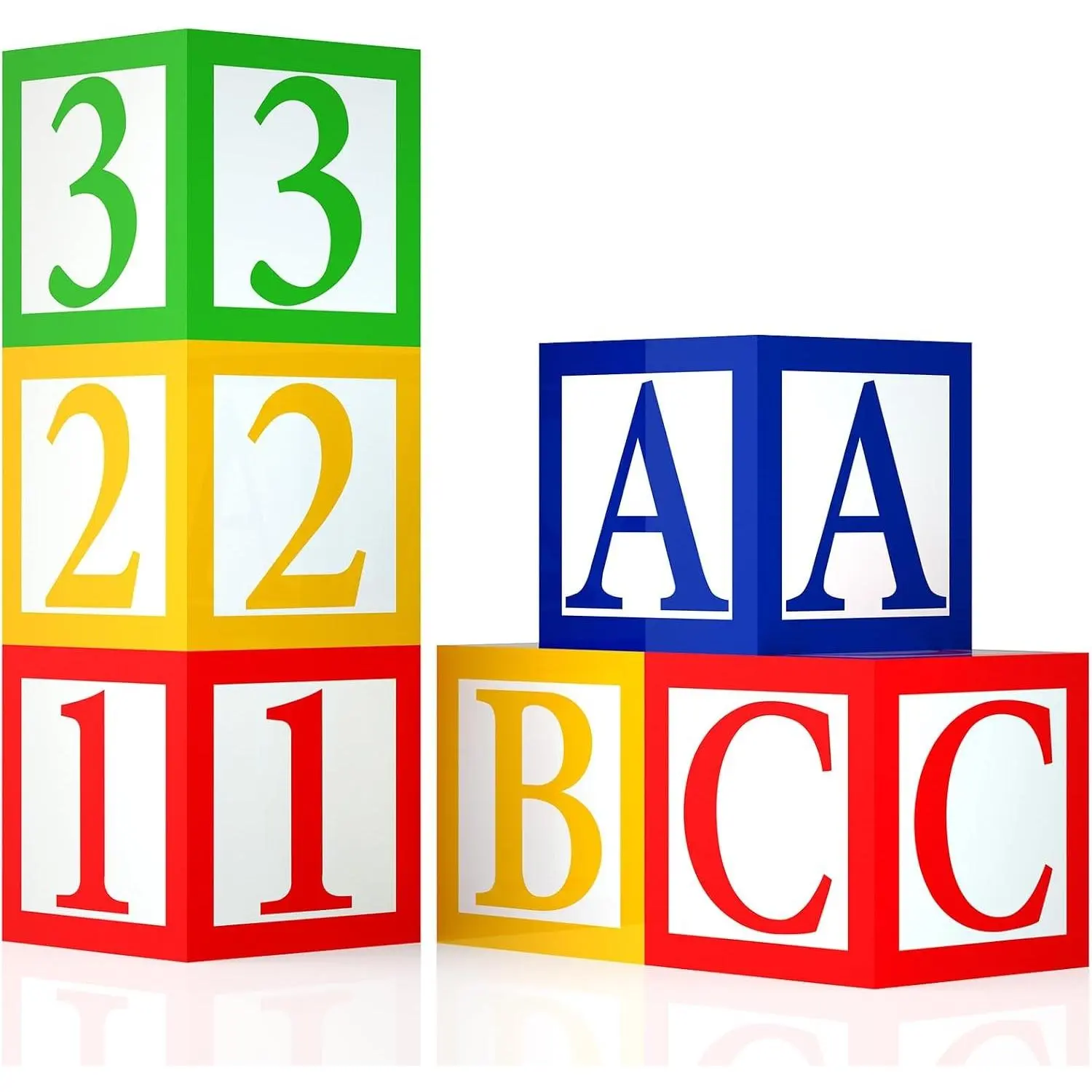 6 Pcs ABC 123 Alphabet Party Decorations Back to School Balloon Boxes Block Boxes Party Favor for Birthday School Baby ShowerGift