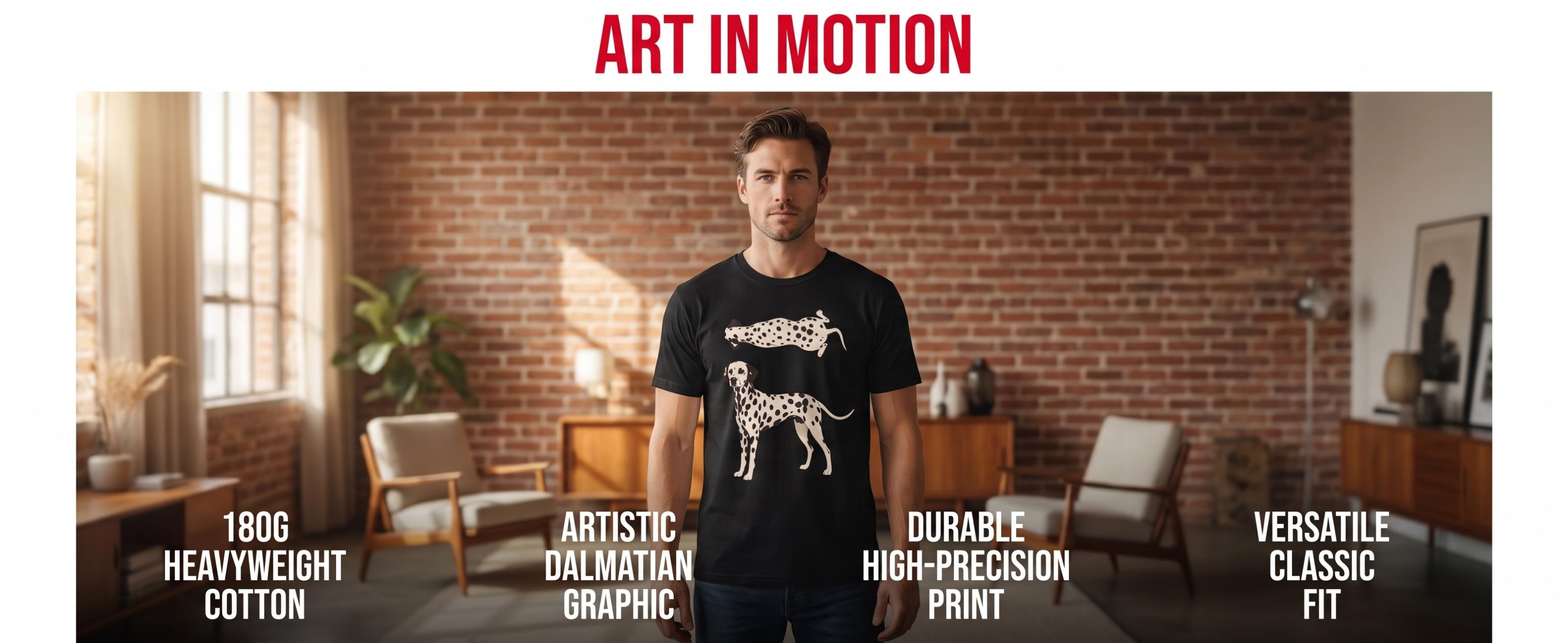Dalmatian Dog GraphicTee, Trendy Streetwear Shirt, Short Sleeve, Casual Cotton Graphic Tees