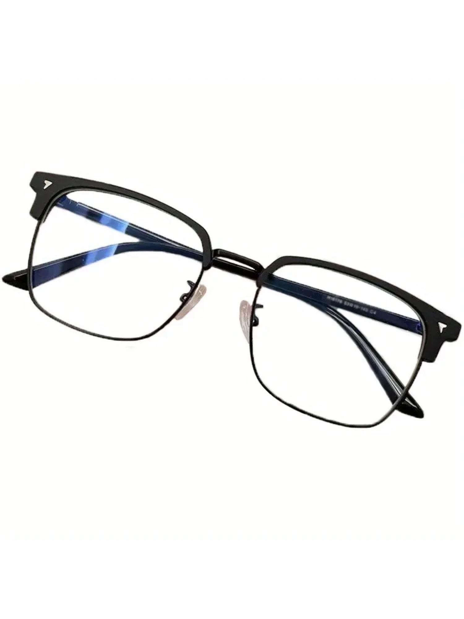 Unisex Fashion Anti Blue Light Photochromic Glasses Men Women Trendy Half Frame Glasses Photochromic Eyeglasses Trending Eyeglasses