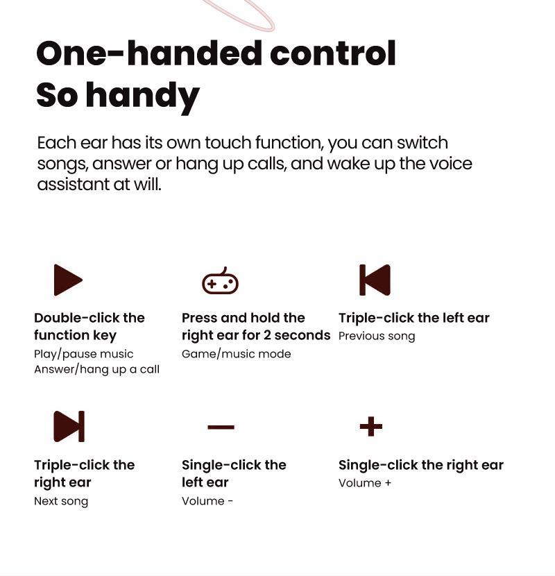 MINISO X39 Open Ear Bluetooth 5.4 Headphones, True Wireless Over Ear Headsets, 40Hrs Long Battery Playtime for Music Work Earphones, Not In Ear Earbuds for iPhone Android Pink Purple Black