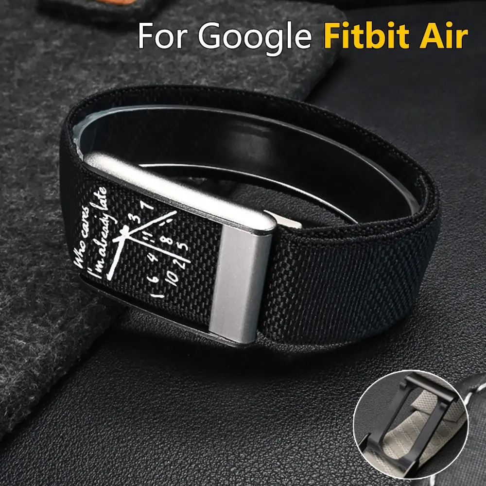 Men Funky Nylon Watchband for Google Fitbit Air Sporty Lightweight Watchstrap Smart Watch Straps for Google Fitbit Air Change To Whoop 5.0