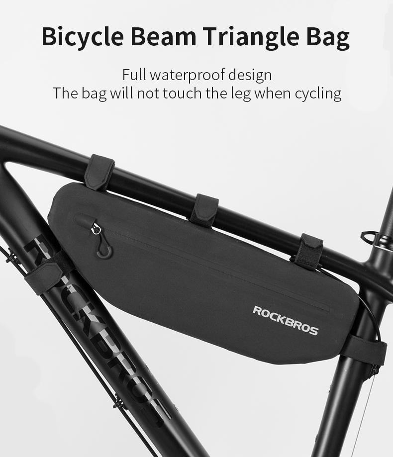 ROCKBROS Bike Frame Bag Waterproof Bike Triangle Bag Bicycle Under Top Tube Bag Corner Pouch Storage Bag for Cycling Accessories