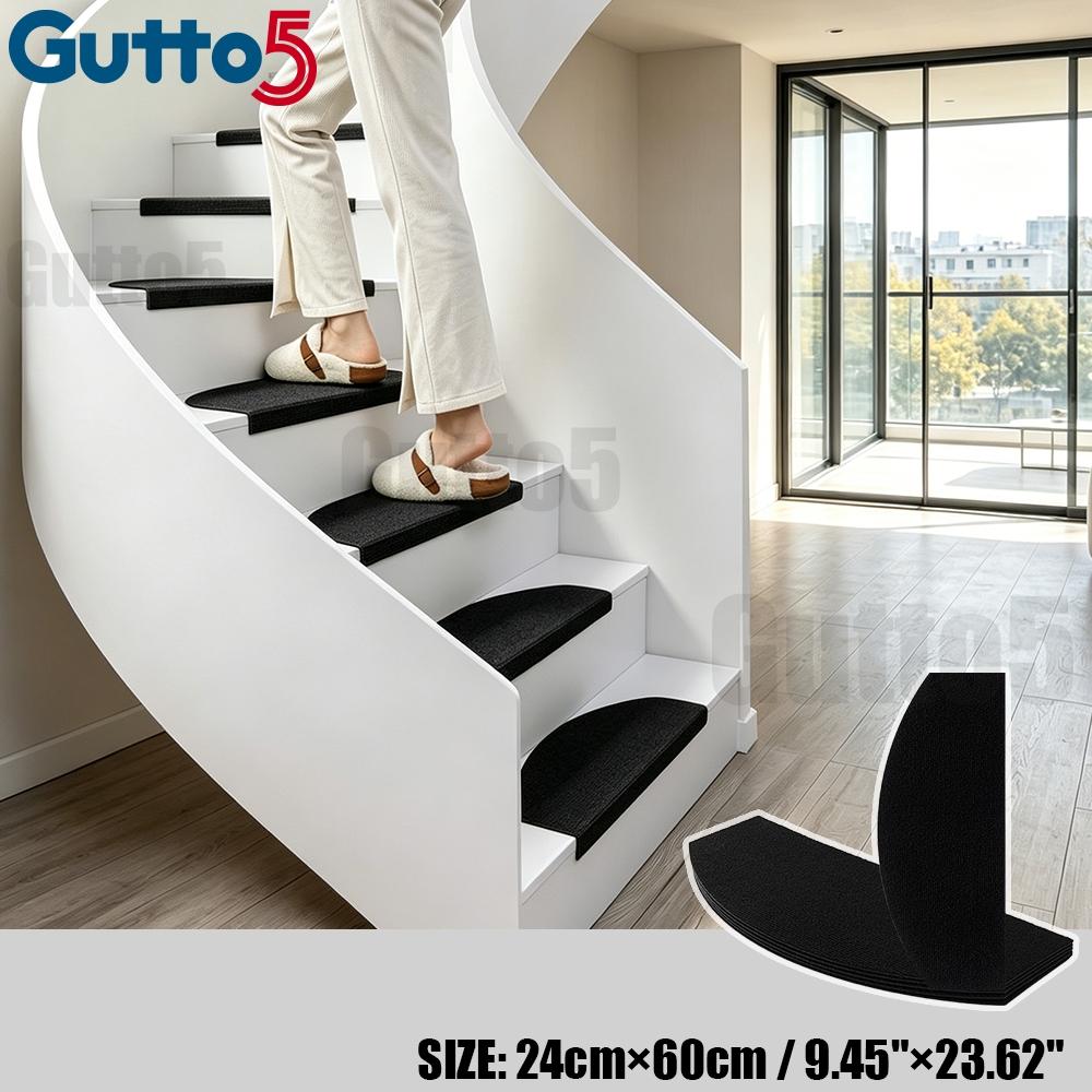 10pcs/15pcs Removable Self-Adhesive Stair Mats, Floor Mat, Indoor Carpet Rugs, Plain Color, Cuttable Reusable, DIY Home Decor, Anti-Slip