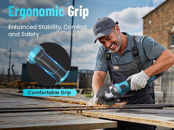 【SEESII】 Cordless Angle Grinder Kit with 2x4.0Ah Batteries, 10000RPM Brushless Electric Metal Grinder w/ 4-1/2" Cutting Wheel, Flap Wheel, and Wool Carving Wheel for Precision Cutting & Grinding 【SEESII】 Cordless Angle Grinder Kit with 2x4.0Ah Batteries, 10000RPM Brushless Electric Metal Grinder w/ 4-1/2" Cutting Wheel, Flap Wheel, and Wool Carving Wheel for Precision Cutting & Grinding