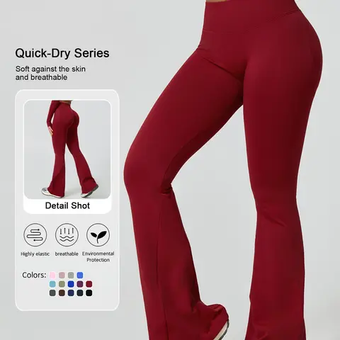 Women's High Waist Wide Leg Comfy, Knitted Sports Pants, Soft Comfortable Sportswear for Gym, Running Cycling and Tennis, All-Season Fitted Wear, Activewear Bottoms, Plain Design