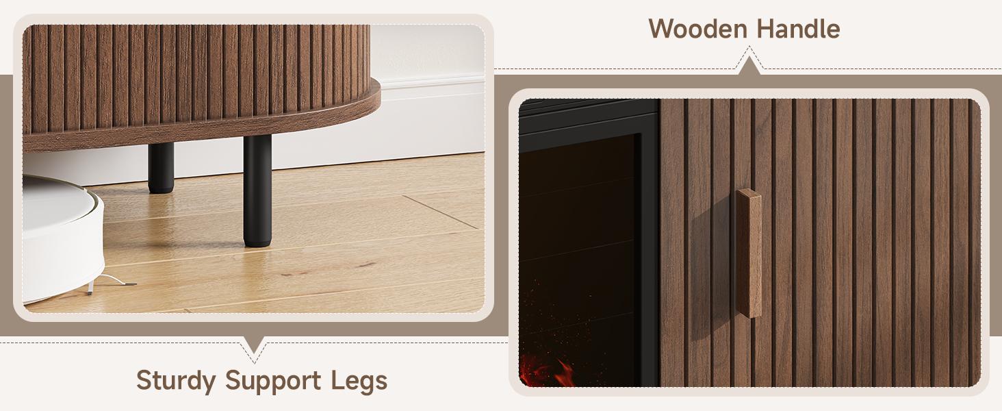 【SPOTLIGHT DAY】ONBRILL 70.8" Gorgeous Fluted Fireplace TV Stand for TVs Up to 80" with 23" Electric Fireplace, Luxury  Modern Entertainment Center with Power Outlet , TV Media Console with Storage for Living Room, Bedroom Furniture