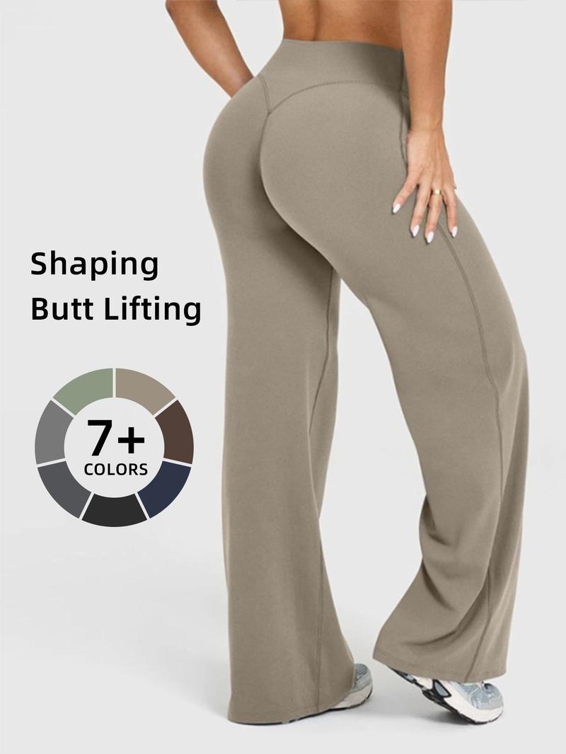 Women's High-Waisted Elastic Loose Straight-Leg Pants, Butt-Lifting Outdoor Casual Pants, Suitable for Yoga and Pilates, Comfortable Daily Wear
