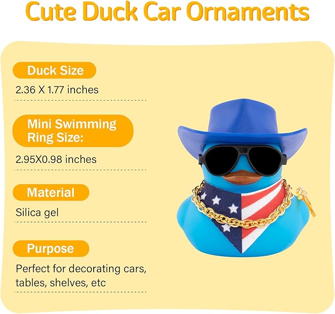 EI Belico(cowboy rubber duck): cool cartoon car Duck Decoration ,jeep ducking,1 Piece