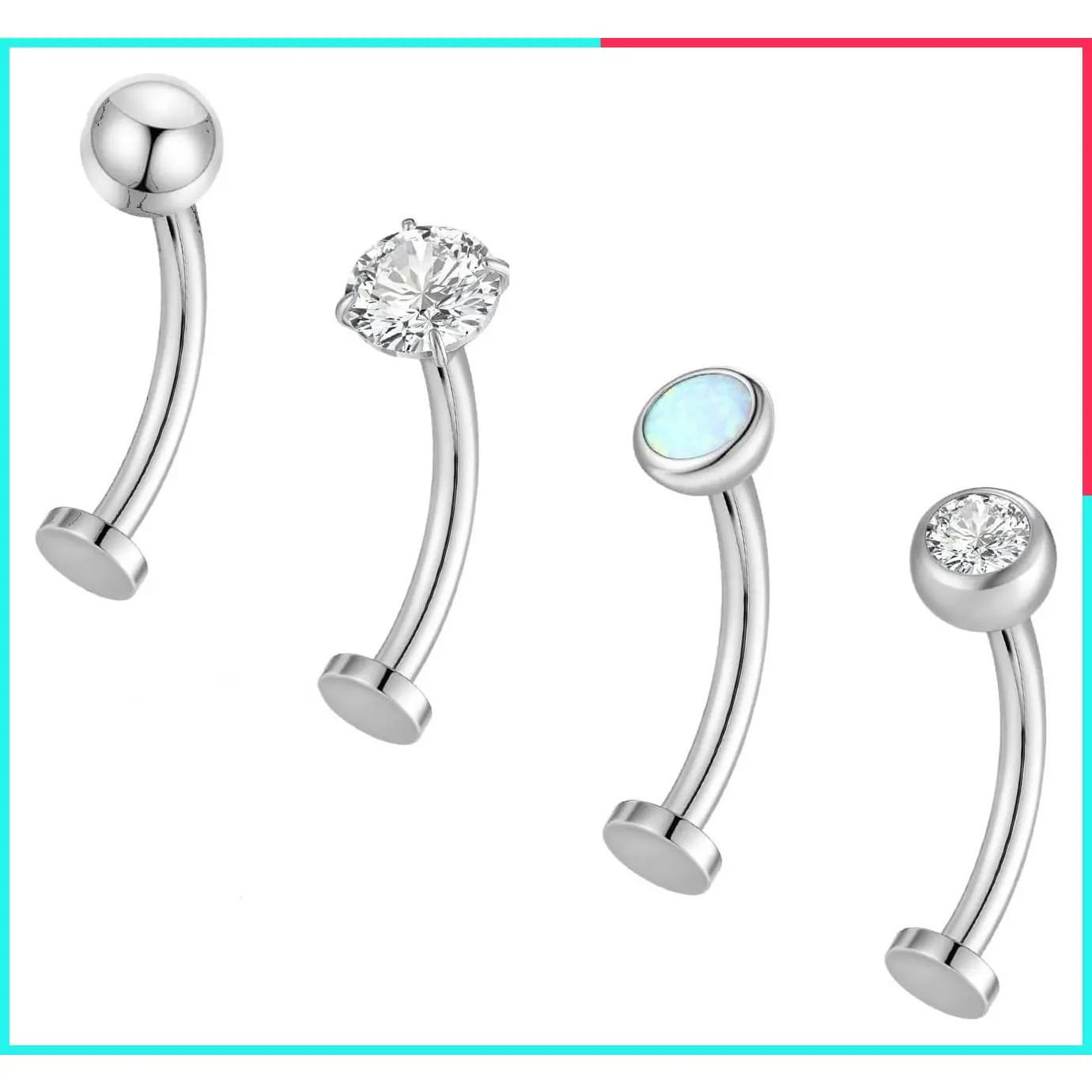 14G Titanium Floating Navel Ring - Belly Button Piercing Jewelry