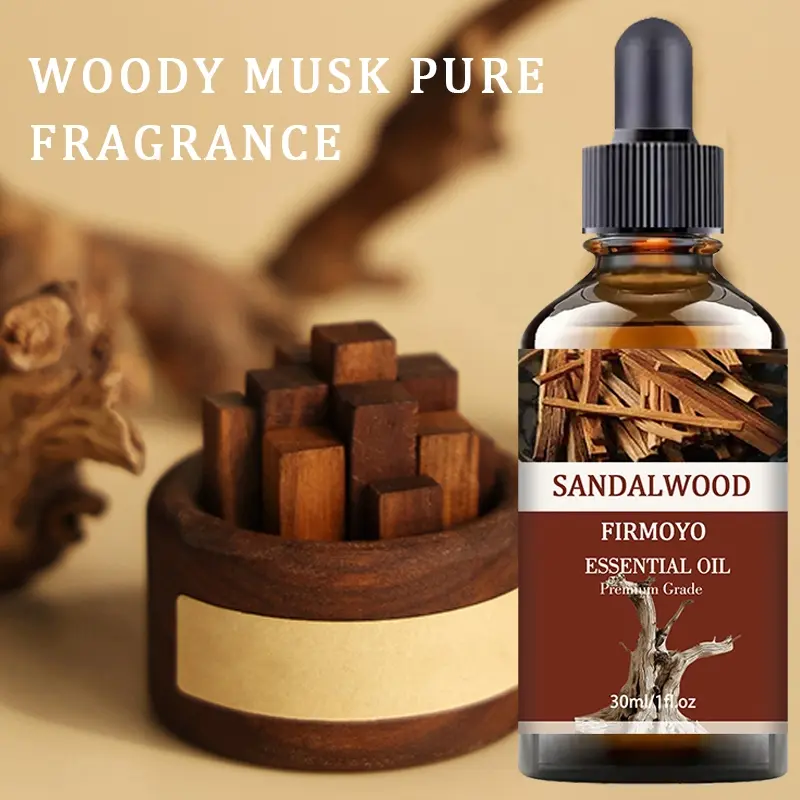Sandalwood Essential Oil, 30 ml / 1 fl. oz. Pure plant-derived sandalwood essential oil, scented oils, aromatherapy natural, Plant based oils. Hydrates, repairs, and softens the skin. Suitable for both face and body. Ideal for home aromatherapy