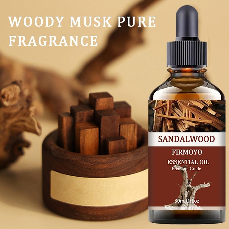 Sandalwood Essential Oil, 30 ml / 1 fl. oz. Pure plant-derived sandalwood essential oil, scented oils, aromatherapy natural, Plant based oils. Hydrates, repairs, and softens the skin. Suitable for both face and body. Ideal for home aromatherapy