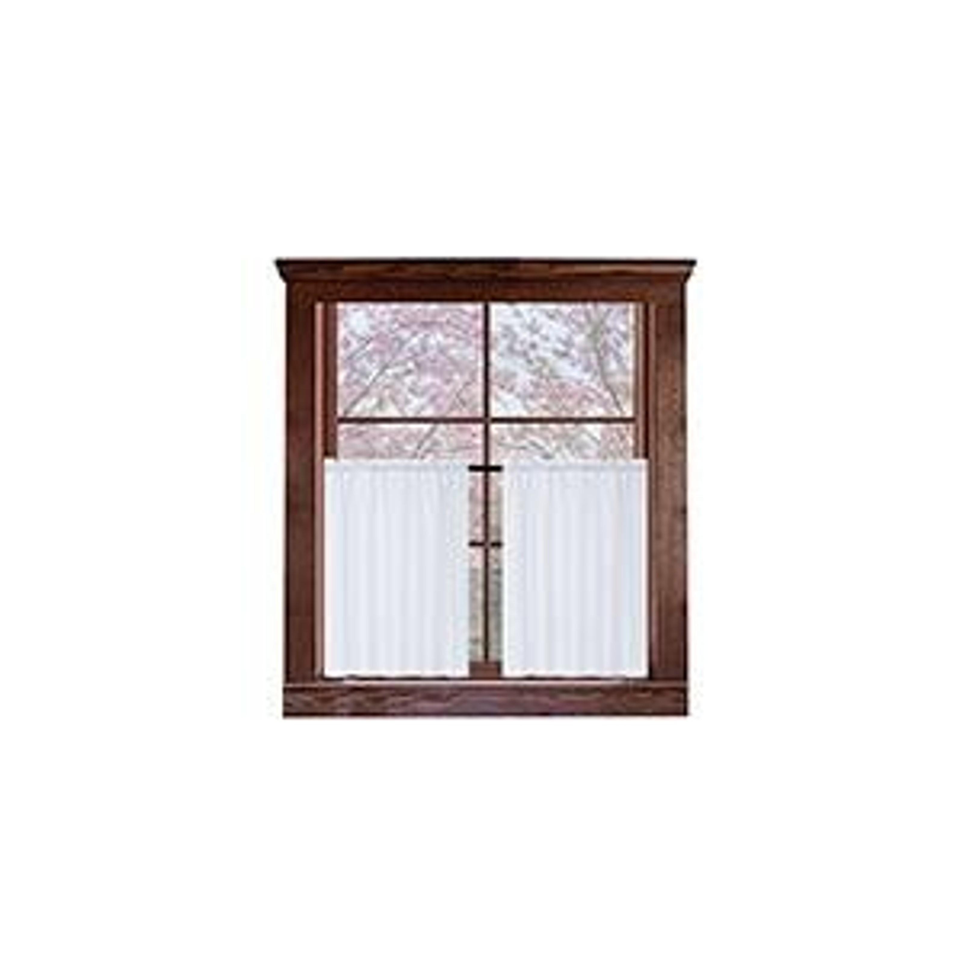 Waffle Weave Textured Bathroom Window Curtains Water Repellent Window Covering Half Window Curtains Kitchen Tiers 24 inch Length, Turquoise, Set of 2