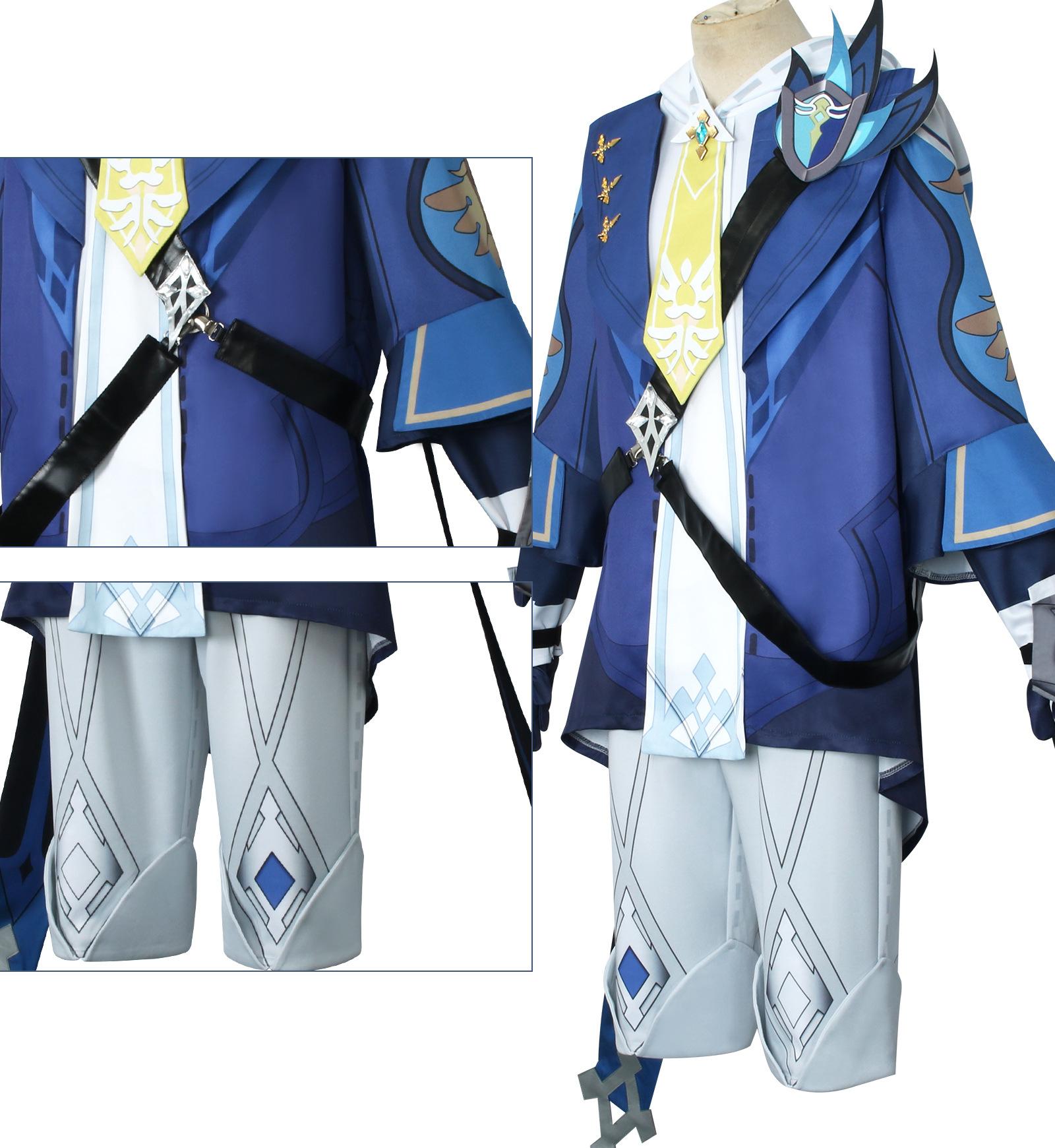 Mika Cosplay Anime  Impact Cosplay Costumes Mika Schmidt Cosplay Uniforms Clothes Suits Blue Outfits Coats Jackets