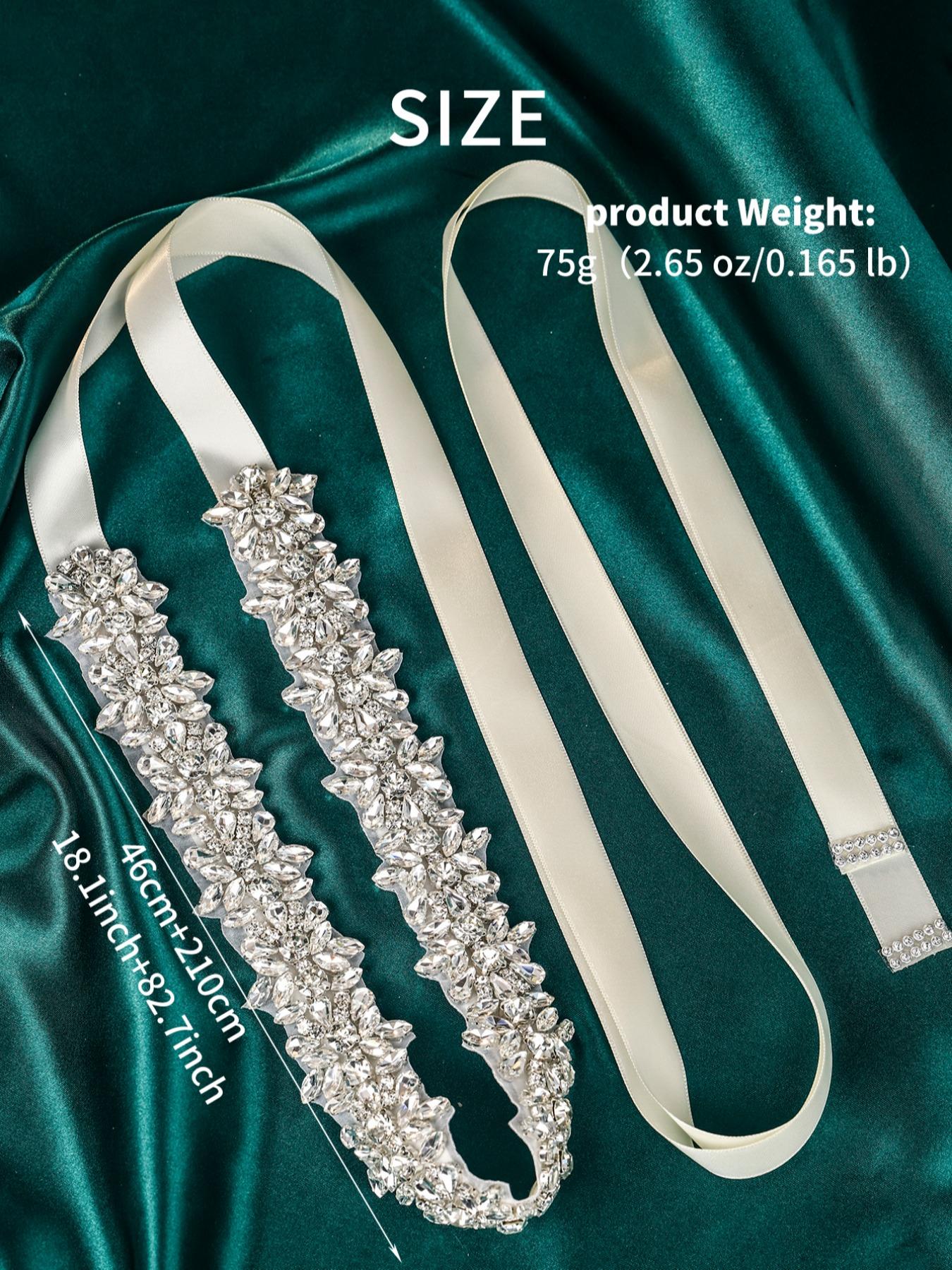 Silver Color Rhinestone Handmade Wedding Dress Party Bride Waist Belt,  Elegant Bridal Accessory, Perfect for Special Occasions - TikTok Shop