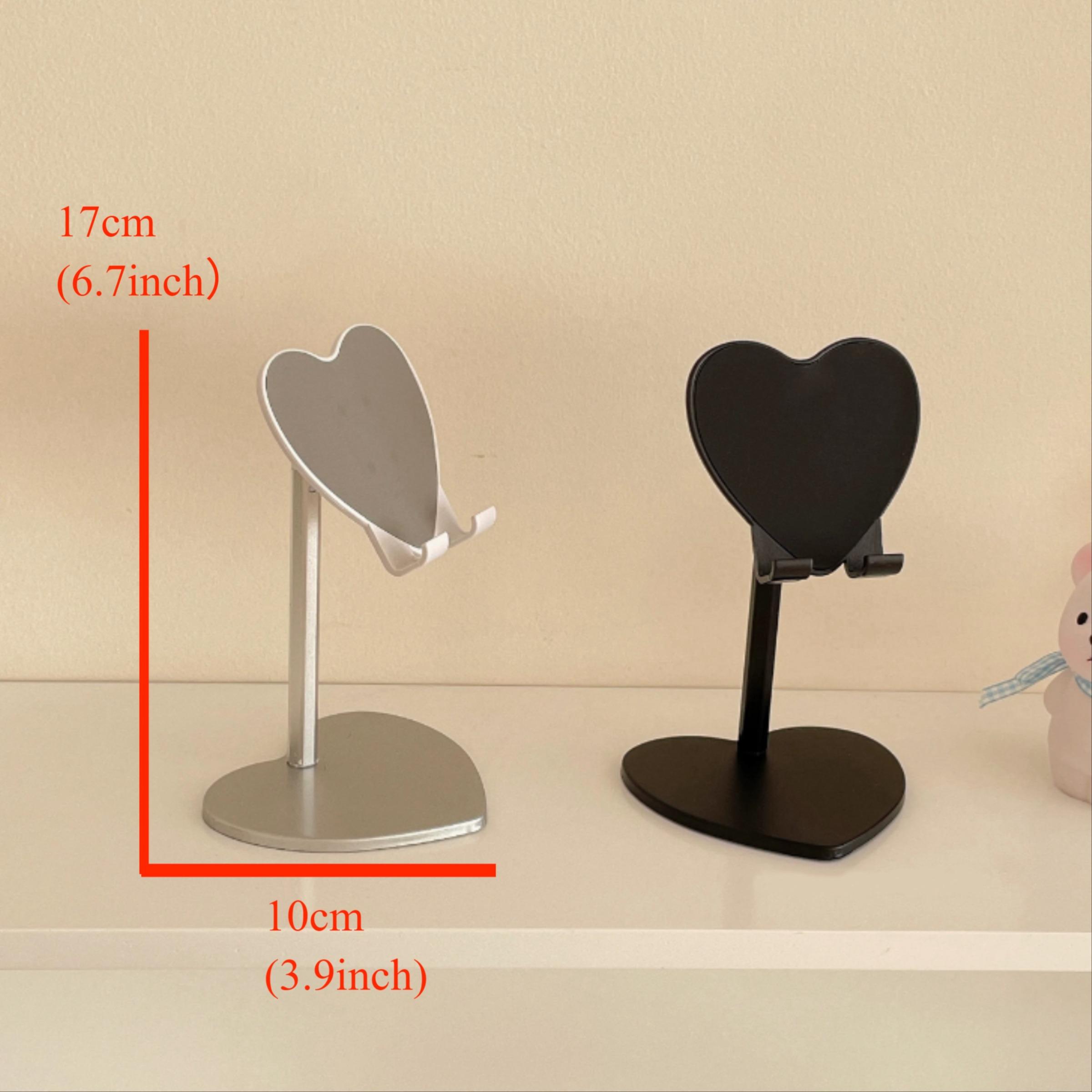 Heart-Shaped Phone Stand Desktop Tablet Holder Adjustable Height Support Stand Portable Phone Holder, Perfect for Watching Movies, Simple and Clean Design, Cell Phone Stand