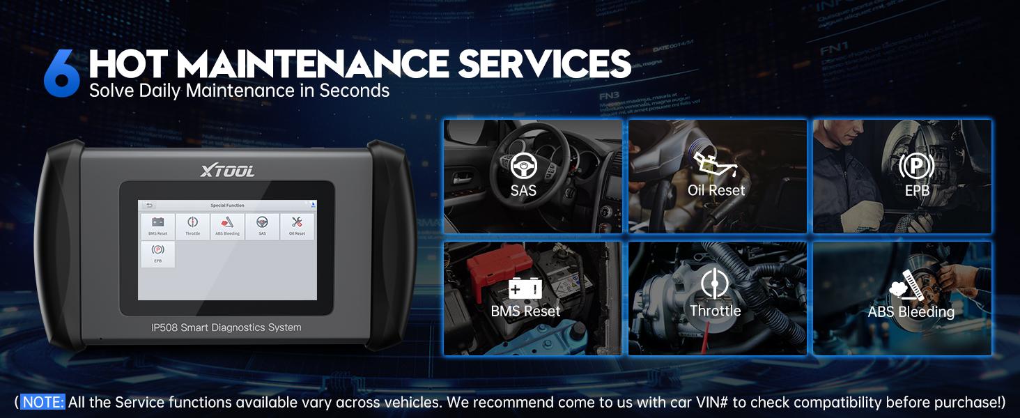 XTOOL InPlus IP508 OBD2 Scanner 6 Reset Services + ABS Bleeding Android 10.0 & CAN FD Free Lifetime Updates
