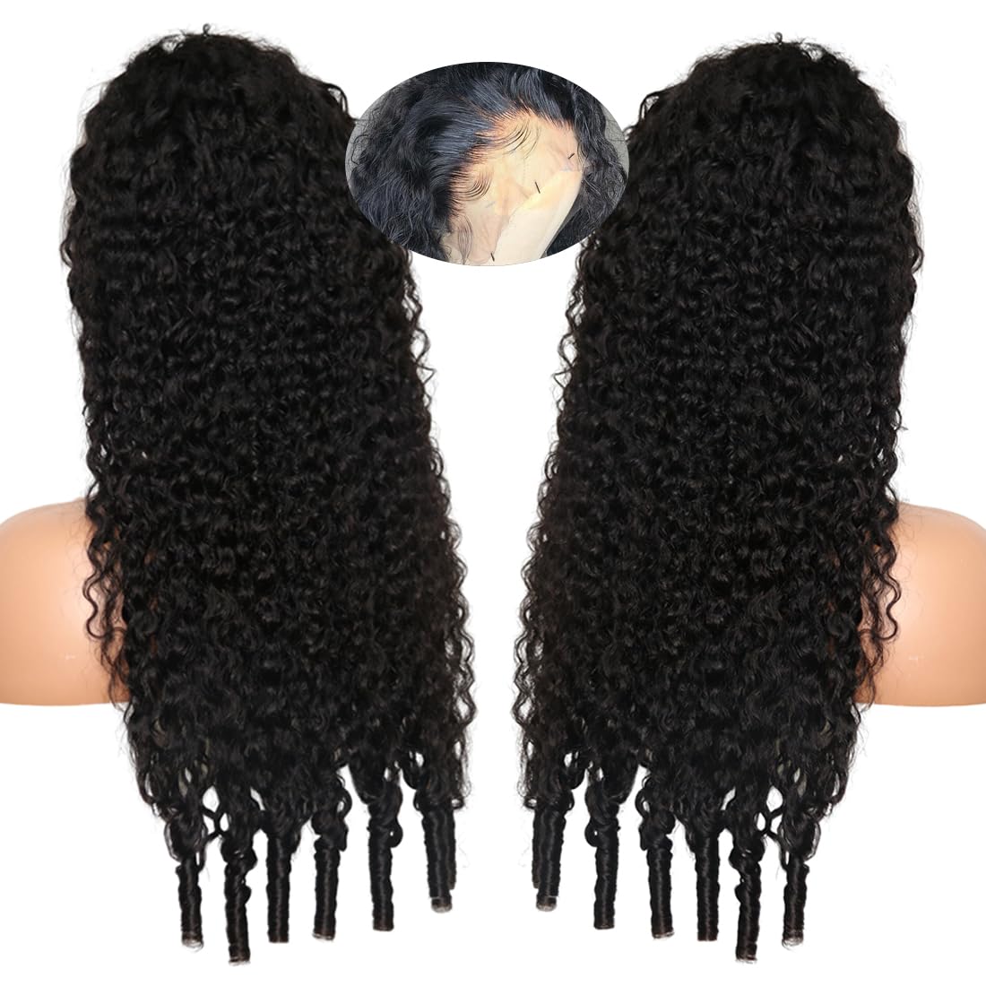 Lalula Burmese Curly 13x6 HD Lace Frontal Wigs Kinky Curly Pre Plucked 200 Density Human Hair for Women Lace Frontal Wigs Human Hair with Baby Hair