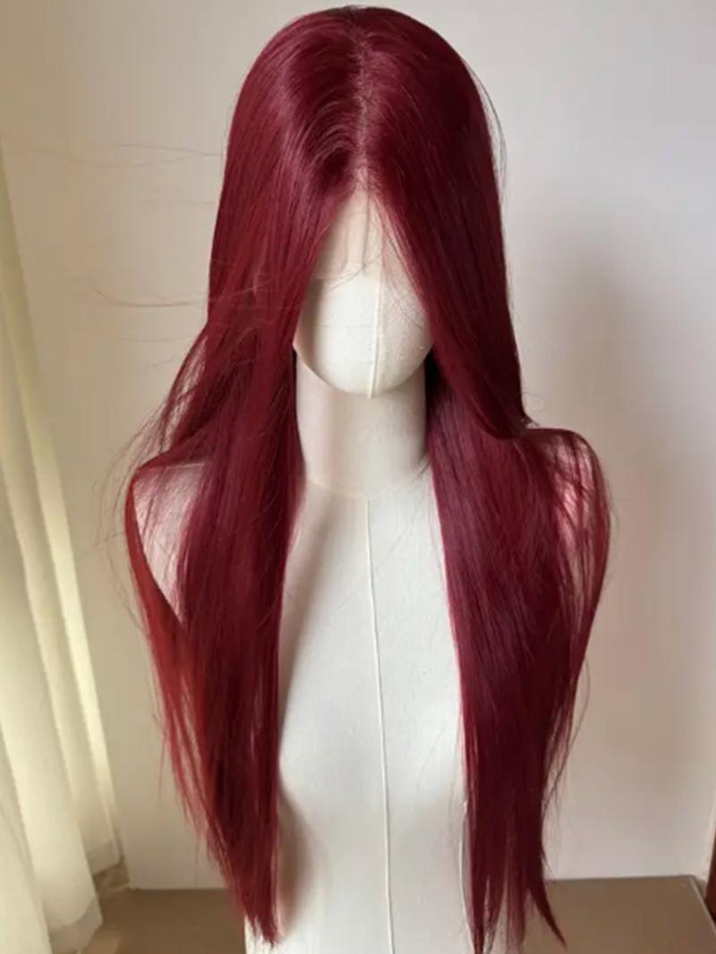 Light Pink Wig for Women 13x4 Lace Front Wig 26inch Long Straight Synthetic Wigs Soft Natural Heat-resistant Fiber Cosplay Wig Synthetic Hair