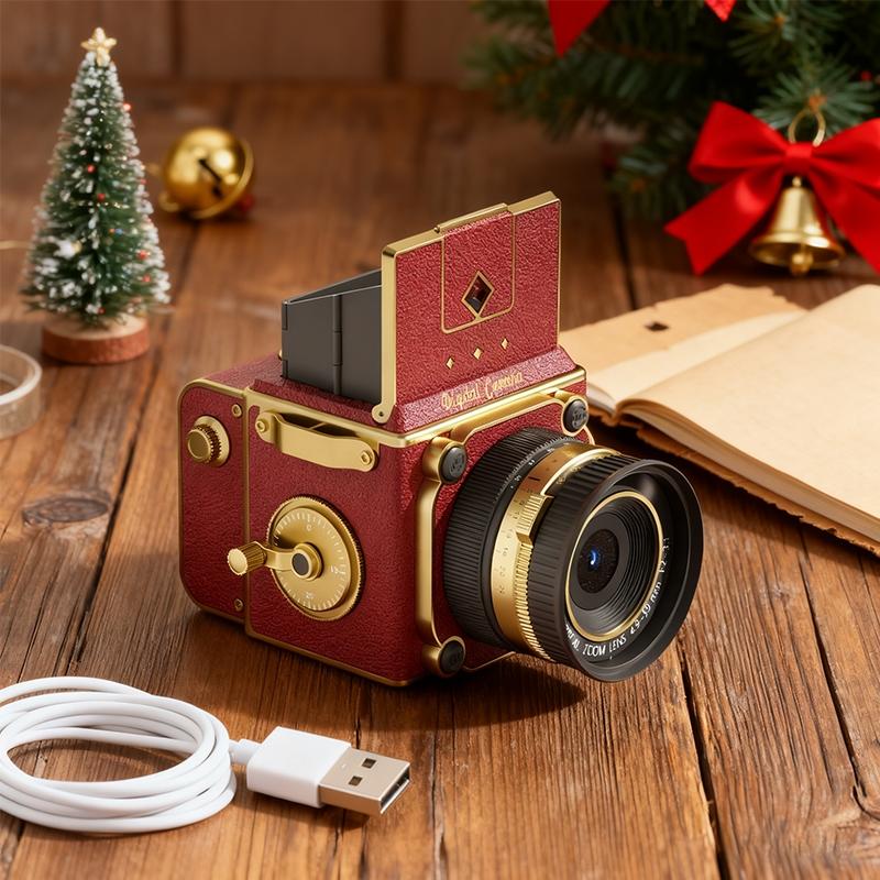 Vintage Digital Camera, Portable Retro Point and Shoot Compact Small Pocket 1080P FHD Video Autofocus Vlogging Camera with 32 GB Card for Beginners Teens Adults, For Christmas, Birthday Gift