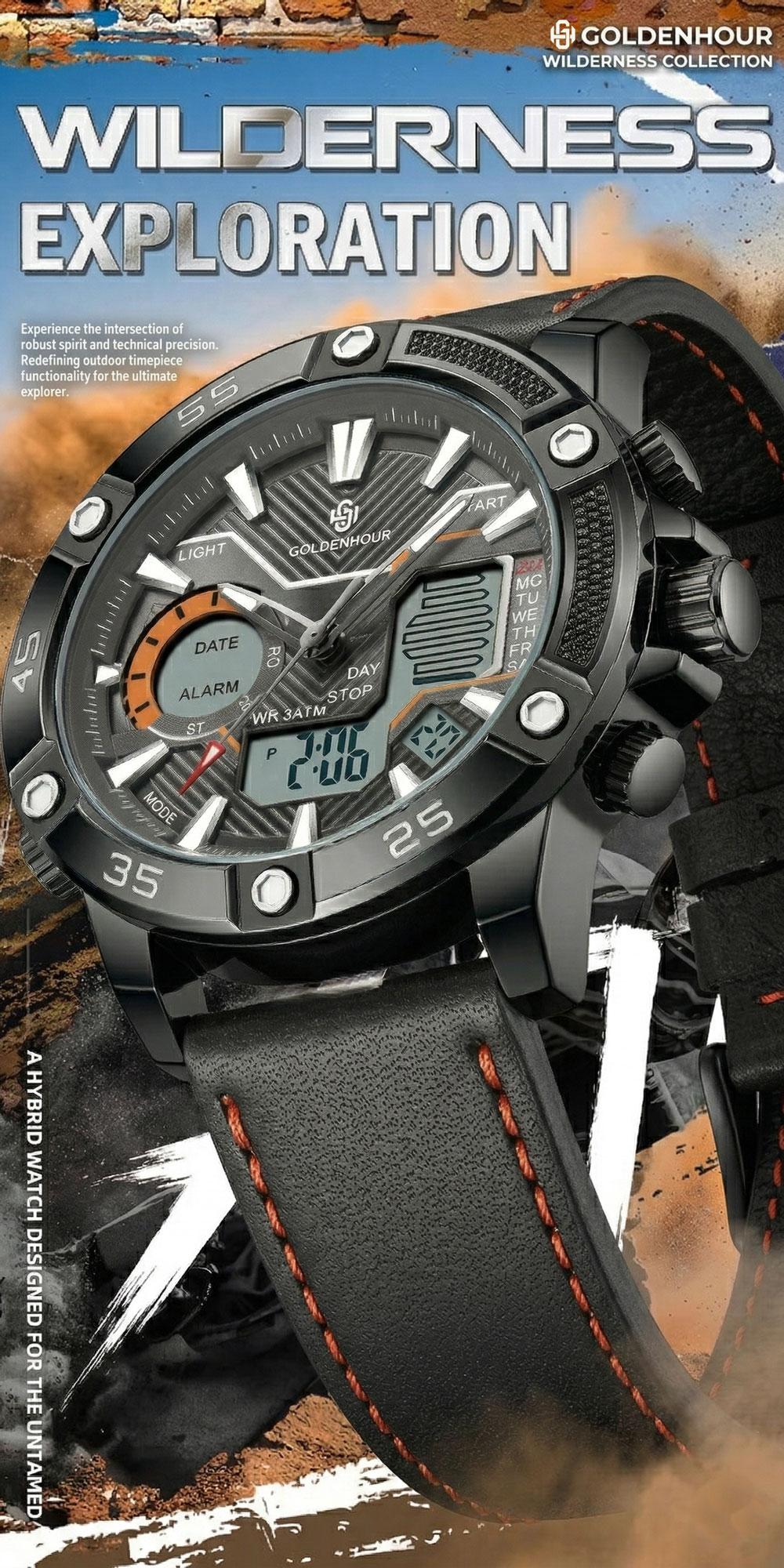 Multifunctional Digital Electronic Watch, Outdoor Waterproof Quartz Watch, Durable Design for Everyday Use, Perfect Gift Choice