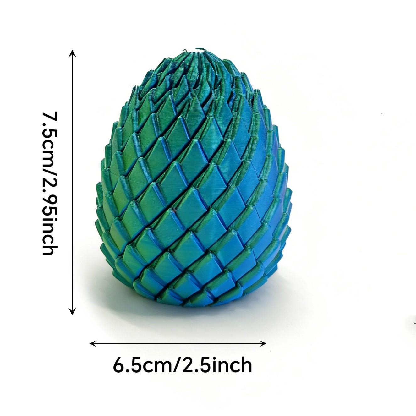 3D Printed Twist Egg, Pla Eco-Friendly Material, High Aesthetic Stress Relief Toy, Bendable and Transformable, Anxiety Relief, Gift for All Ages, Large Size, Multiple Colors Available