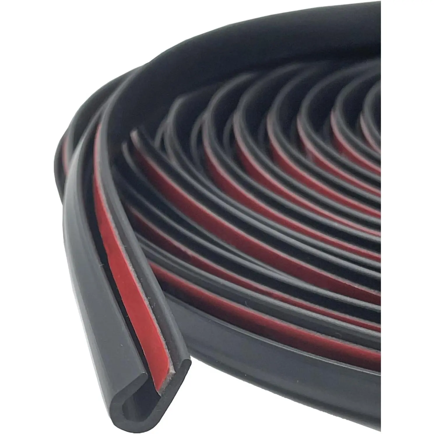 Door  Guards Self Adhesive Rubber U   Trim Metal  Protection Guard for   Doors, Hatches, Lockers, Panels (5Ft, Black)