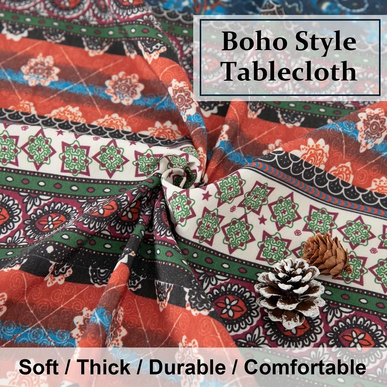 1pc Boho Style Table Runner with Fringe Print, Easy to Clean, Perfect for Living Room Home Decor, Ideal for Dining Tables