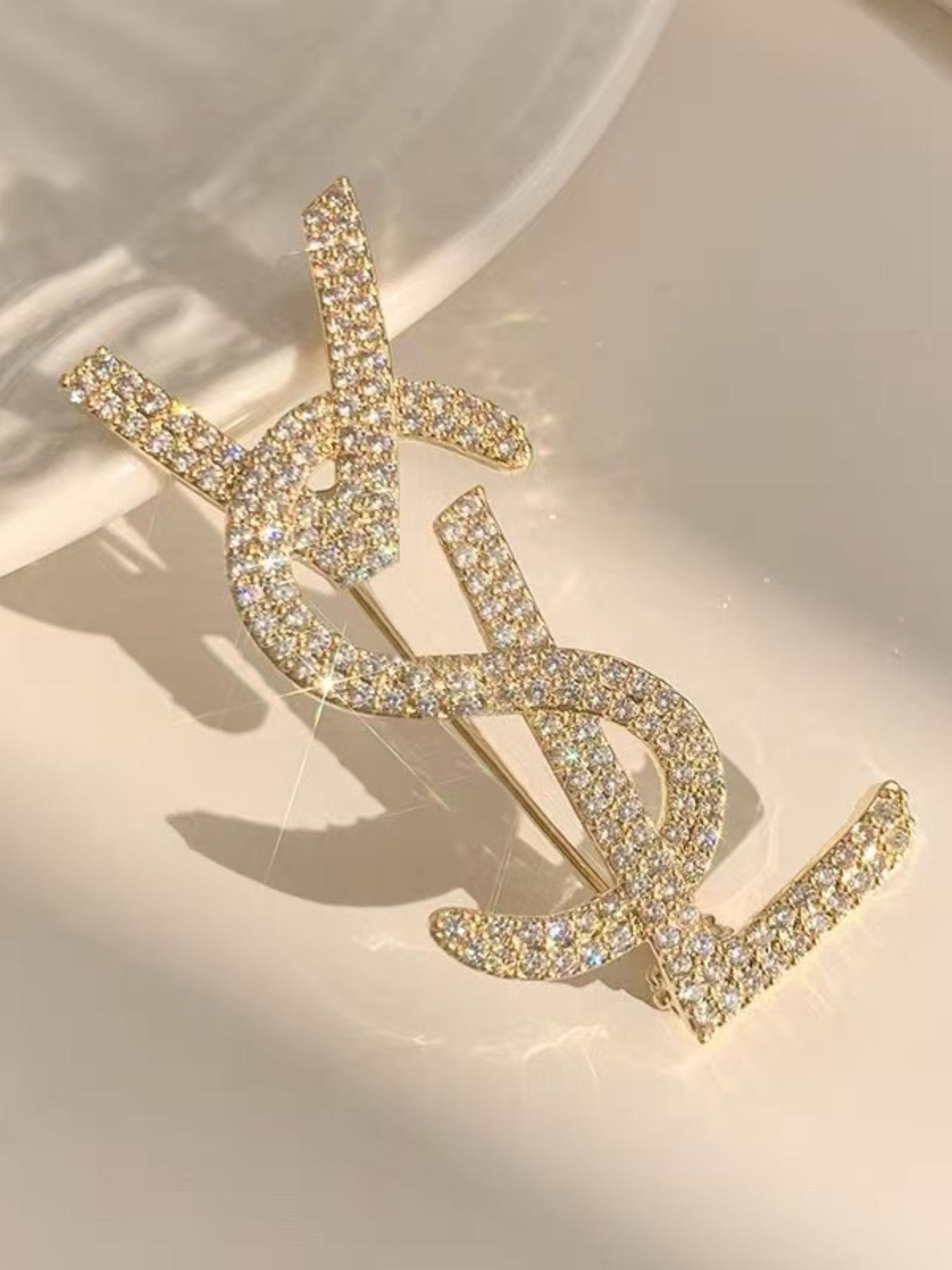 Fashion Cubic Zirconia Brooch, Luxurious Modern Design European Style Personalized Clothing Jewelry Accessory, Unique Statement Piece