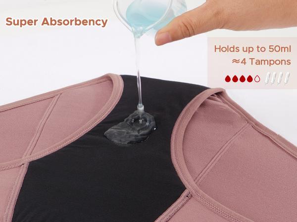 INNERSY Women's Plus Size Mid Waisted Bamboo Viscose Heavy Flow Period Panties 3-Pack