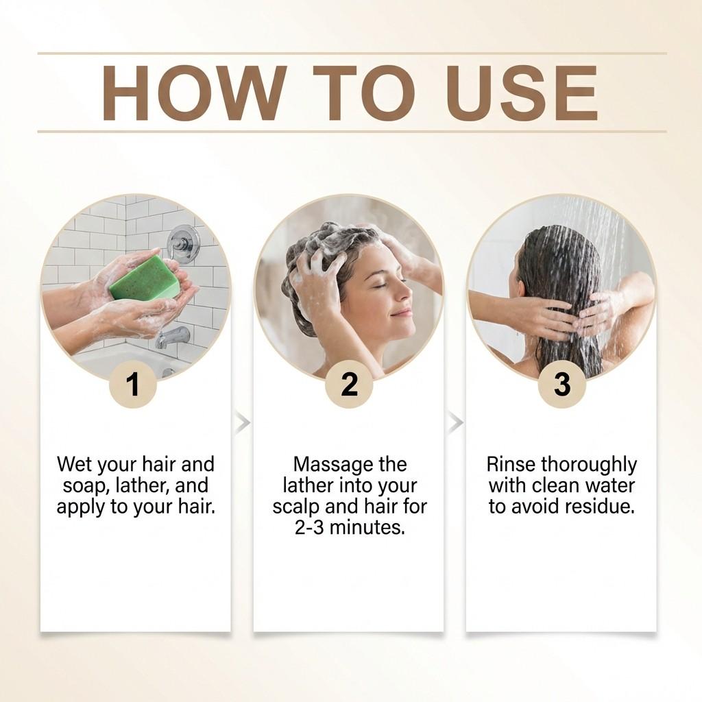 Hoegoa Rosemary Enriching Shampoo Bar, Gentle Daily Hair Cleanser, Refreshing Smooth Lightweight Hair Care, Soft and Silky Hair Treatment