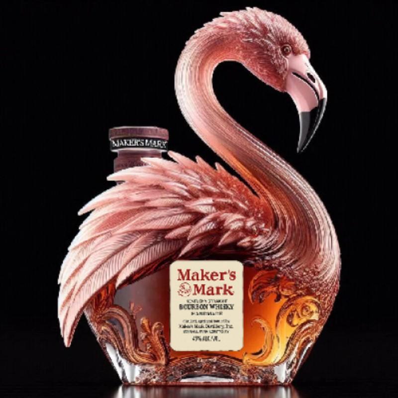 New Flamingo Whiskey Decanter, Creative Animal Glass Bottle, Unique Home Decor Item, Perfect Gift for Whisky Lovers