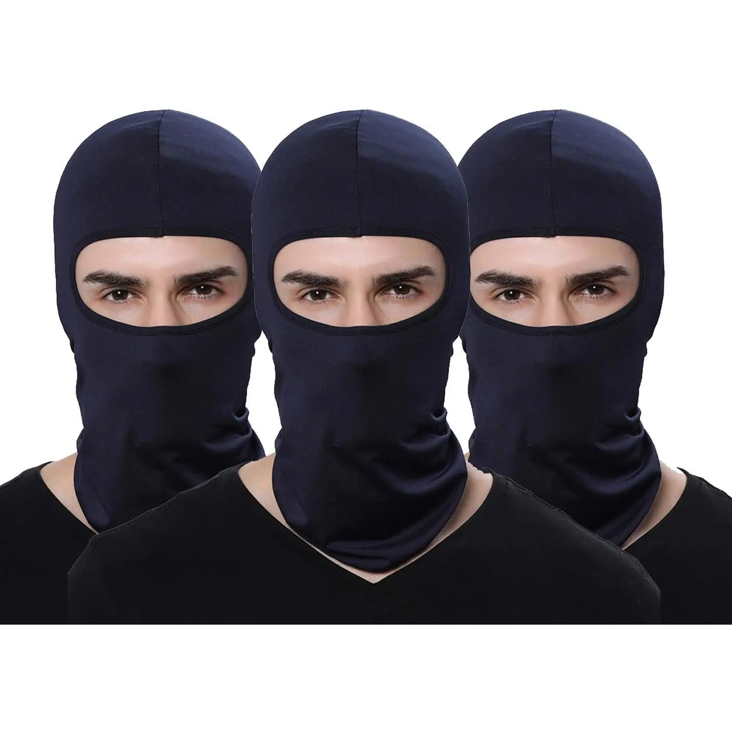 Pack of 3 Ski Mask Bandana Face Hat for Outdoor Airsoft Motorcycle Hood Helmet Balaclavas Headwear