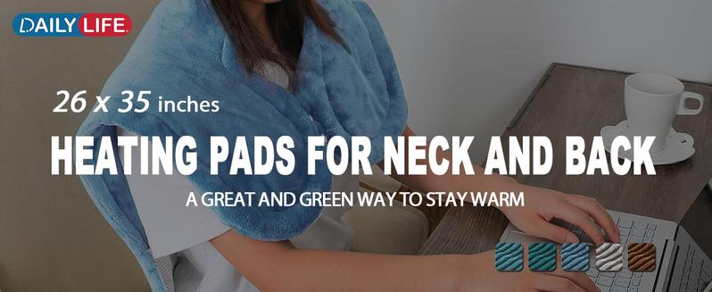 DailyLife Portable Heated Shawl, 26"x35" Electric Heating pad for Back Pain Relief - 6 Heat Settings, Auto-Off, Machine Washable, Warming Mat,  Gifts for Women, Mom, Mother’s Day, FathersDayGift