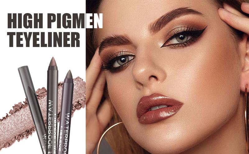 12 Color Gothic Eyeliner Pencil With Sharpener Set Makeup Smooth Matte Lipliner Waterproof Eyeshadow Pens Shine Pearl Smoky Punk Freckle Pen Cosmetic