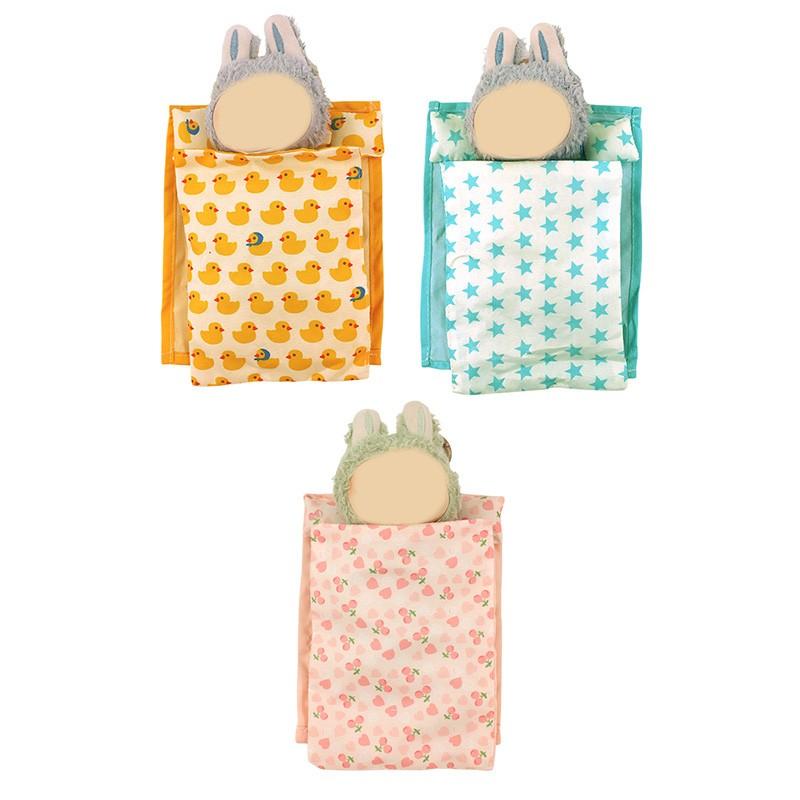 Labu Bedding Set, First & Second Generation Blind Box Pullbubu Sitting Party Doll Clothes Accessories Handmade Bedding Sheet Quilt Pillow