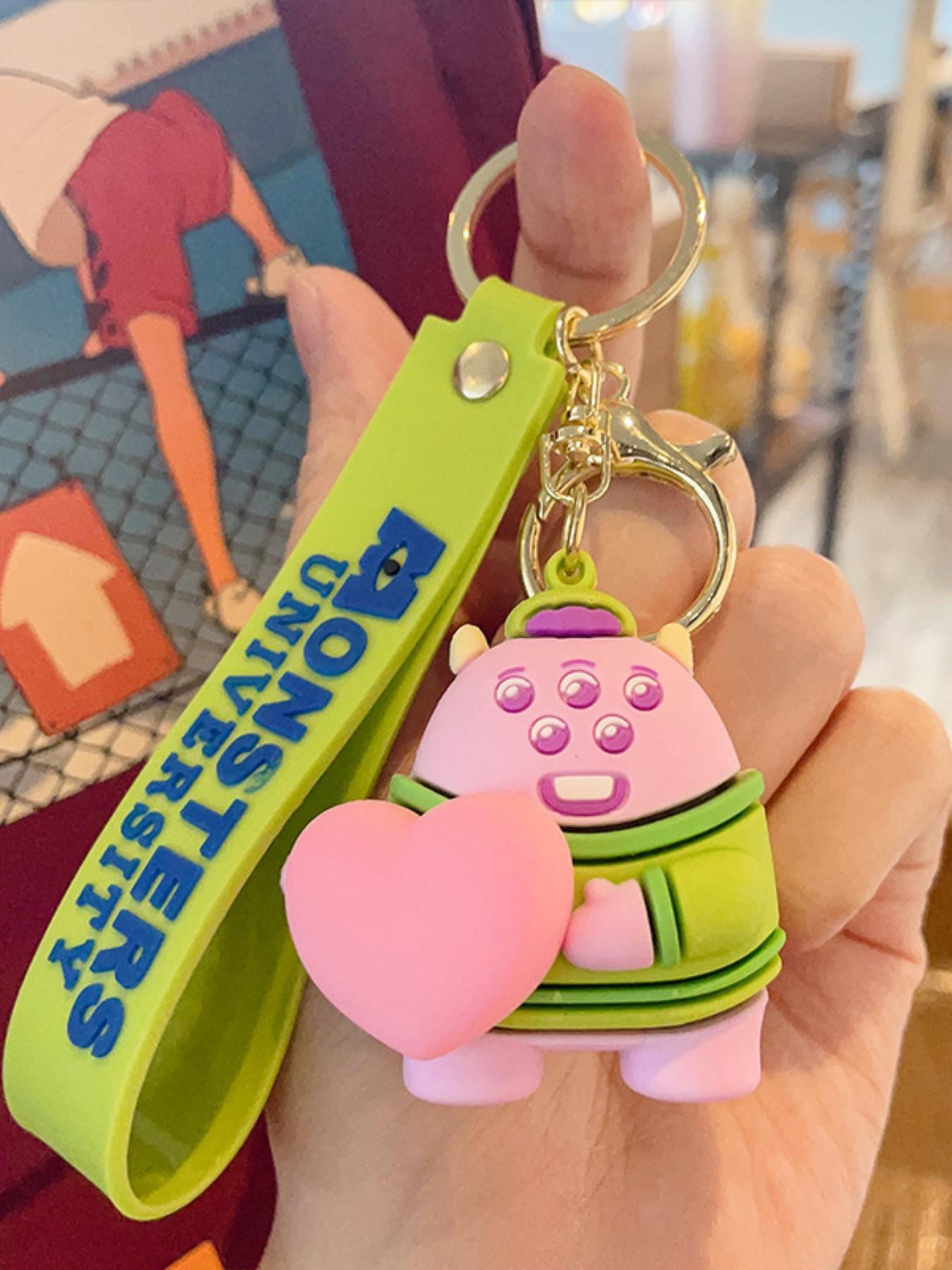 Monster University Series Keychain, Cute Cartoon PVC Figure, Backpack Pendant, Car Gift, Anime Monster University Accessory
