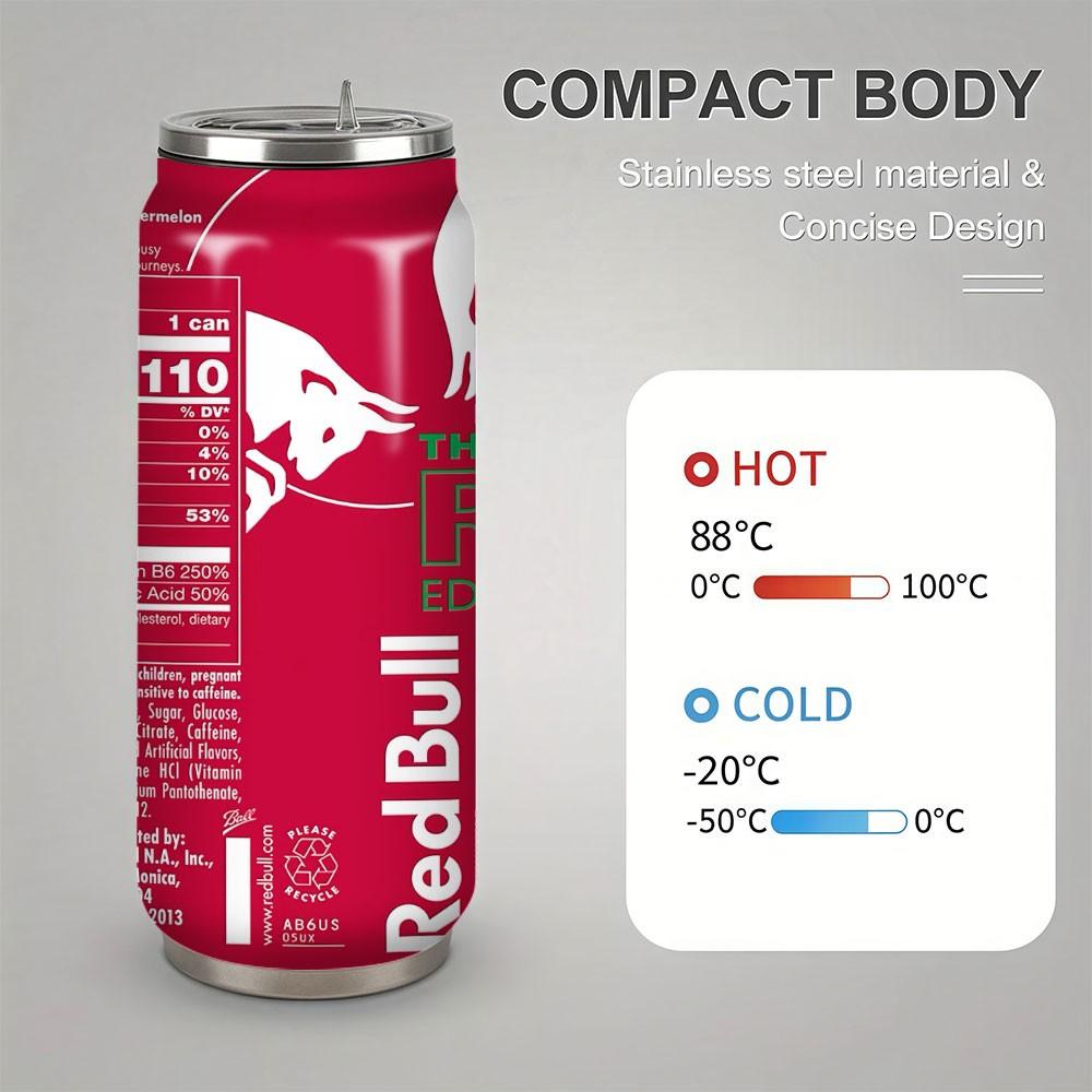 1pc 17oz Sports Insulated Cup, 304 Stainless Steel Vacuum Cup, Portable Camping Cup, Leak-Proof Straw Cup, Hot and Cold Drink Cup