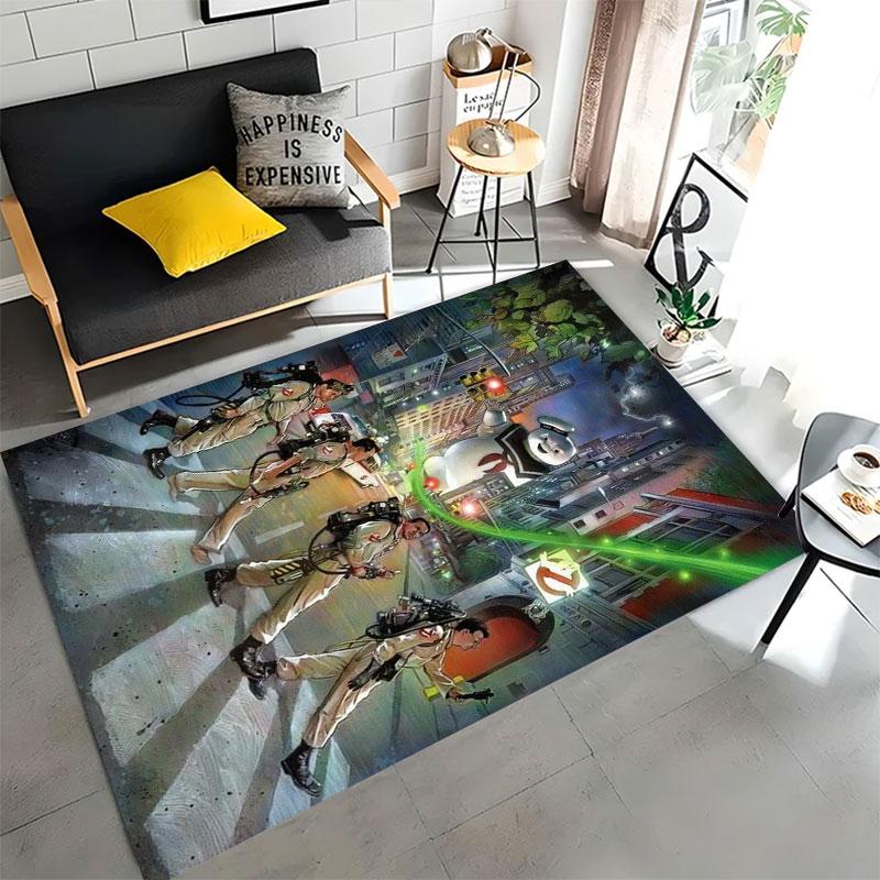 Ghostbusters 21 Animated Print Carpet, Home Living Room, Bedroom, Office Chair Under Carpet, Gift for Family and Friends, Christmas Decorative Carpet