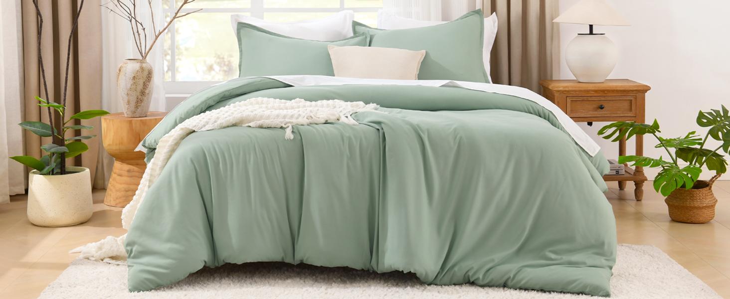Litanika Comforter Set - 3-Piece Luxury Bedding with Cationic Dye Technology & Hypoallergenic Down Alternative - Available in Multiple Colors & Sizes - Flat Weave, Vacuum-Packed for Compact Shipping