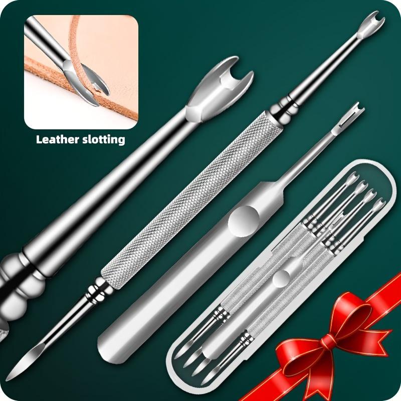 2/4-Piece Leather Craft Tool Kit, High-End Synthetic Leather Sewing, U-Channel Guide, Edge Trimmer, Ideal for Handmade Crafts and Repair