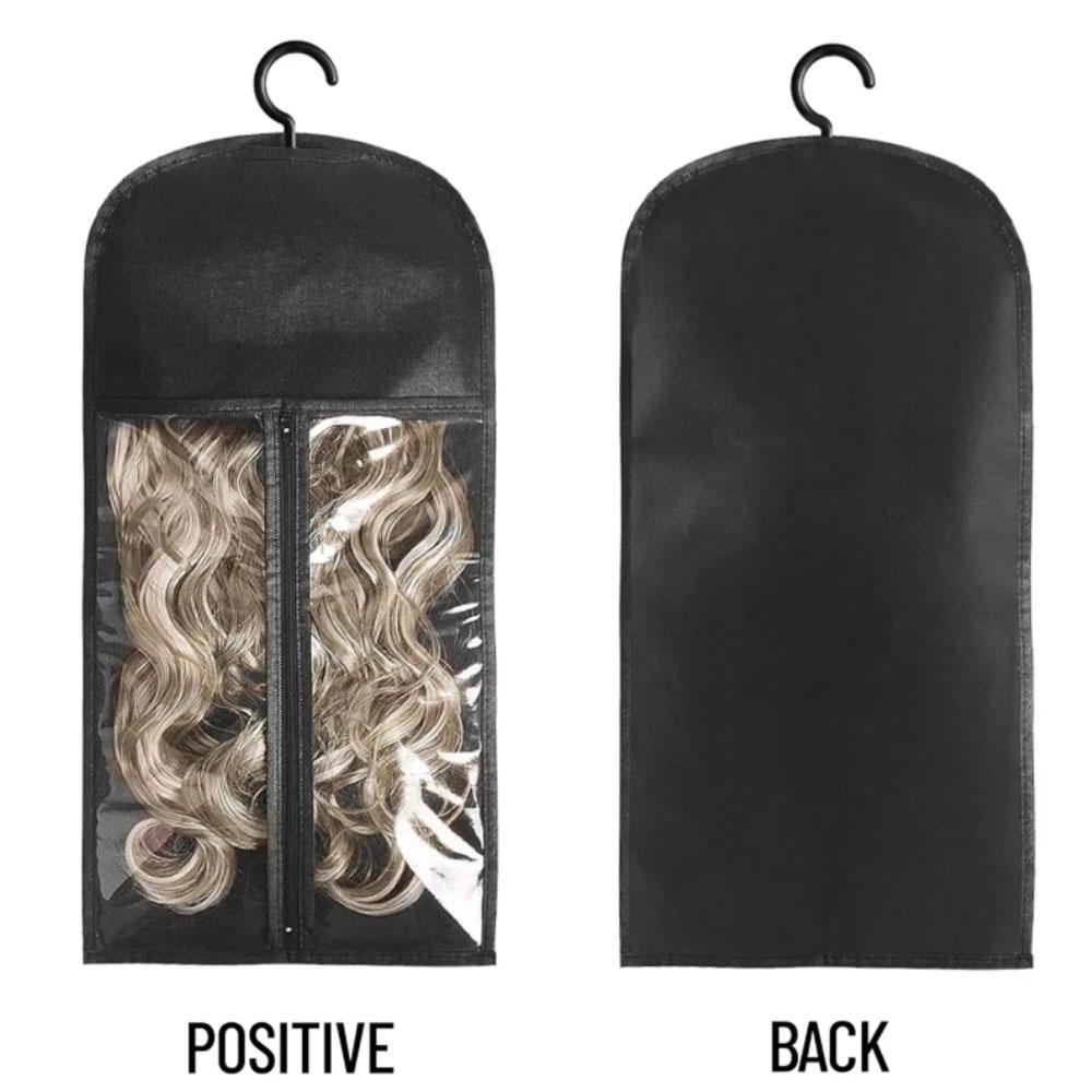 1 Set Wig Storage Bag Set with Hanger, Plastic Hanger Included, Ideal for Multiple Wigs, Organize and Store Your Wigs Efficiently