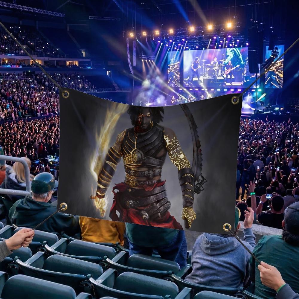 P-Prince of Persia MOVIE Flags Multi Size Atmosphere Flag, Cheerleading Hand Pulled Banner, Portable Outdoor Event Flag & Wall Decor for Sports, Parties, Home and Room Decoration