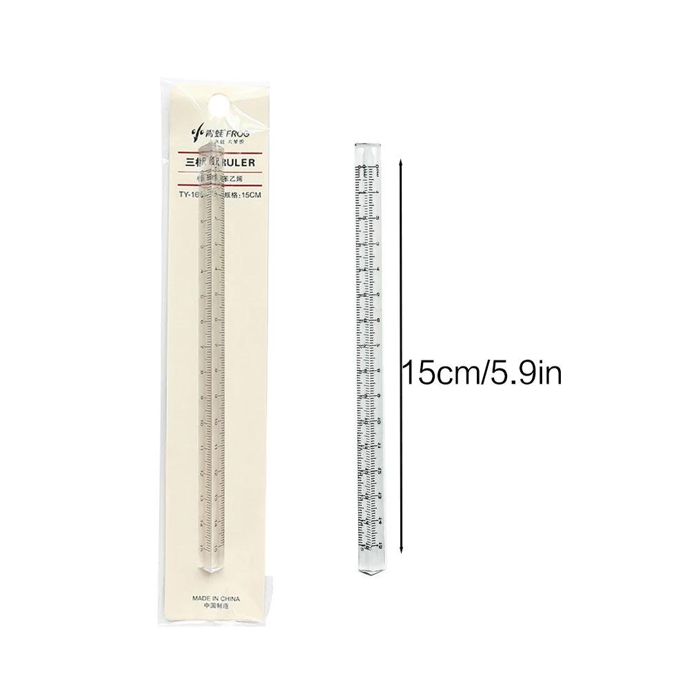 Precision Geometric Triangle Ruler Set for Students, Ins Style Transparent Acrylic Drawing Tools, Eco-Friendly Shatterproof Engineering Drafting Supplies, Portable Multifunctional Geometry Measurement Kit for Study Office Math Exam Preparation