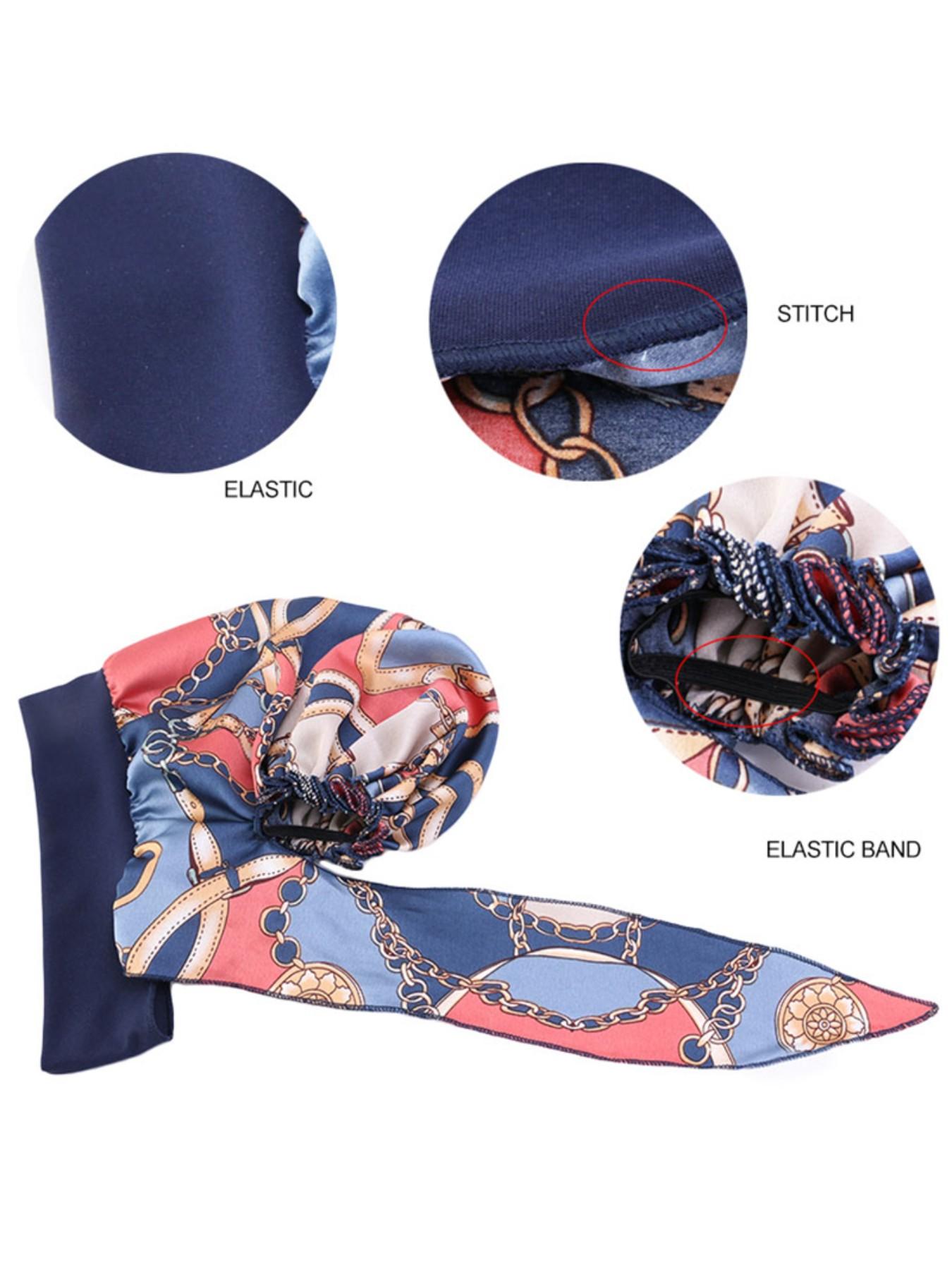1pcs Rustic Style Silk-Like Headscarf Hat, Elastic Hairband Braided Hat, Pirate Hat, Chemotherapy Hat, Fashion Accessory