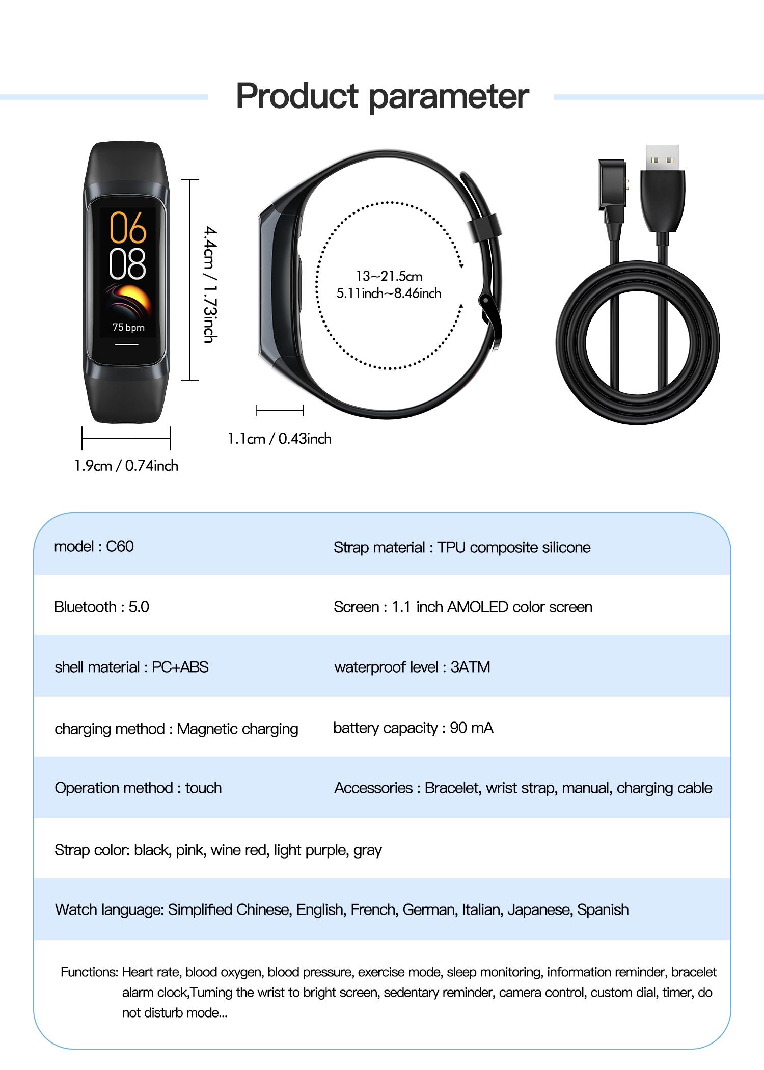 Pedometer waterproof smart wristband, suitable for men's and women's fitness, leisure smart wristbands, 25 sports mode watches, multifunctional watches, message notifications waterproof smart wristband for both men and women, the best gift for festivals