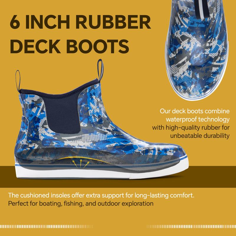 Furuian Men's Deck Boots Fishing Boots Rain boots work shoes Professional Waterproof&Non-Slip Walking Ankle Booties Slip On Neoprene Rubber Footwear Chelsea Boots Men botas para hombre for Gardening Fishing Boating Camping Sailing Fathersdaygift Boy Furuian Men's Deck Boots Fishing Boots Rain boots work shoes Professional Waterproof&Non-Slip Walking Ankle Booties Slip On Neoprene Rubber Footwear Chelsea Boots Men botas para hombre for Gardening Fishing Boating Camping Sailing Fathersdaygift Boy