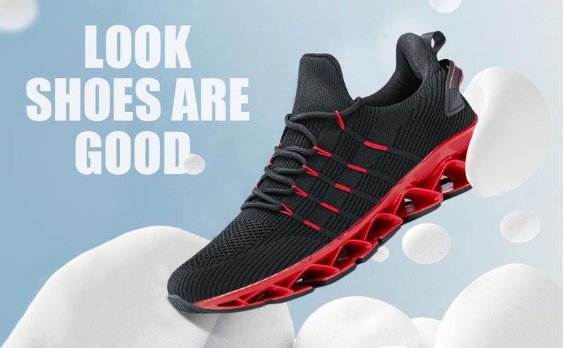 Men's Running Shoes Blade Tennis Walking Fashion Sneakers Breathable NonSlip Gym Sports Work Trainers,Knitted Mesh Breathable AndComfortable Platform Sneakers Runner Training Footwear Boy Athletic Closed Casual