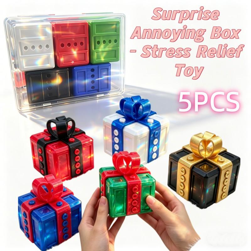 5-Piece Nested Gift Box Set with Screws, Fun Prank 3D Storage Box, Novelty Money Card Container for Christmas Birthday Packaging