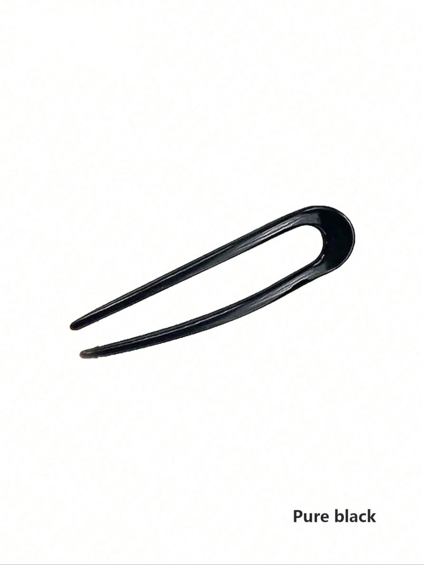 French Vintage Tortoise Shell Hair Pins - Cellulose Acetate U-Shaped 2-Prong Updo Chignon Clips for Women & s, Elegant Hairstyle Accessories, Vintage Hair Accessories, Natural Iridescent Finish